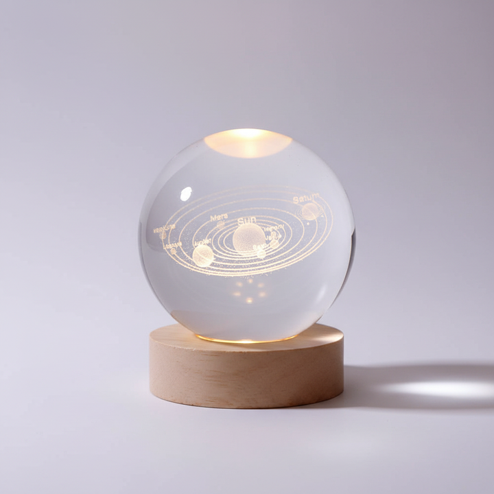 Cosmic Glow Crystal Orb LED Lamp