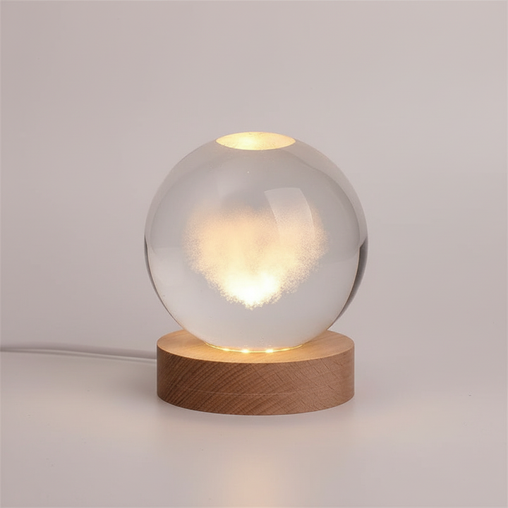 Cosmic Glow Crystal Orb LED Lamp