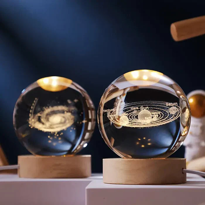 Cosmic Glow Crystal Orb LED Lamp