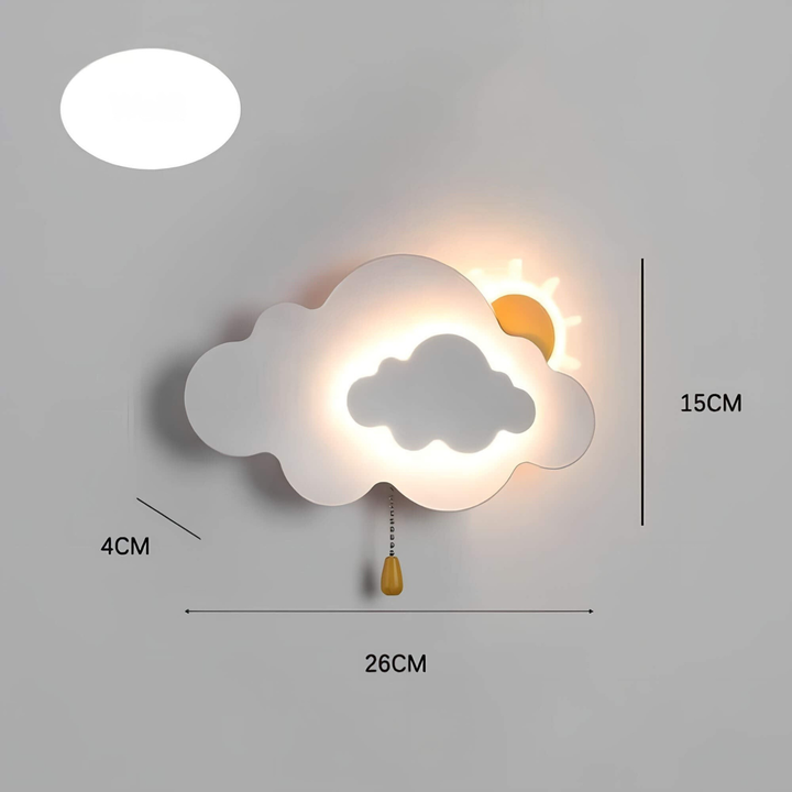 LED Cloud Wall Lamp | Warm Glow Night Light | Kids' Room & Nursery