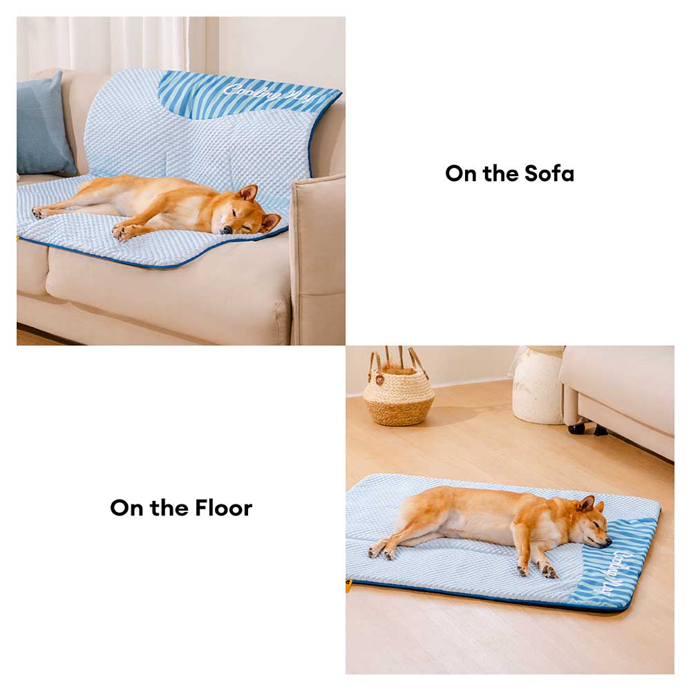 Cooling Dog Bed Mat | Ice Cool Fabric, Breathable | Sofa Floor Outdoor