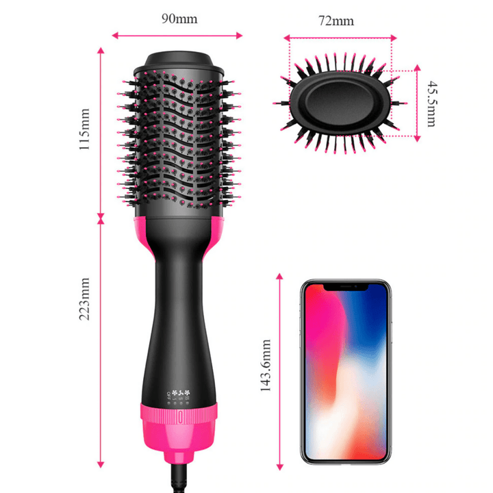 Hair Dryer Brush | Ionic Volumizer Styler | Vanity Routine | Black