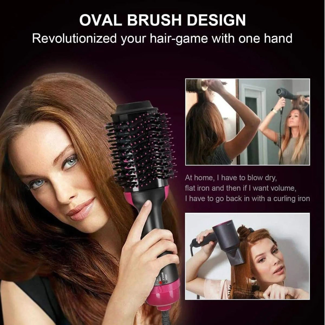 Hair Dryer Brush | Ionic Volumizer Styler | Vanity Routine | Black