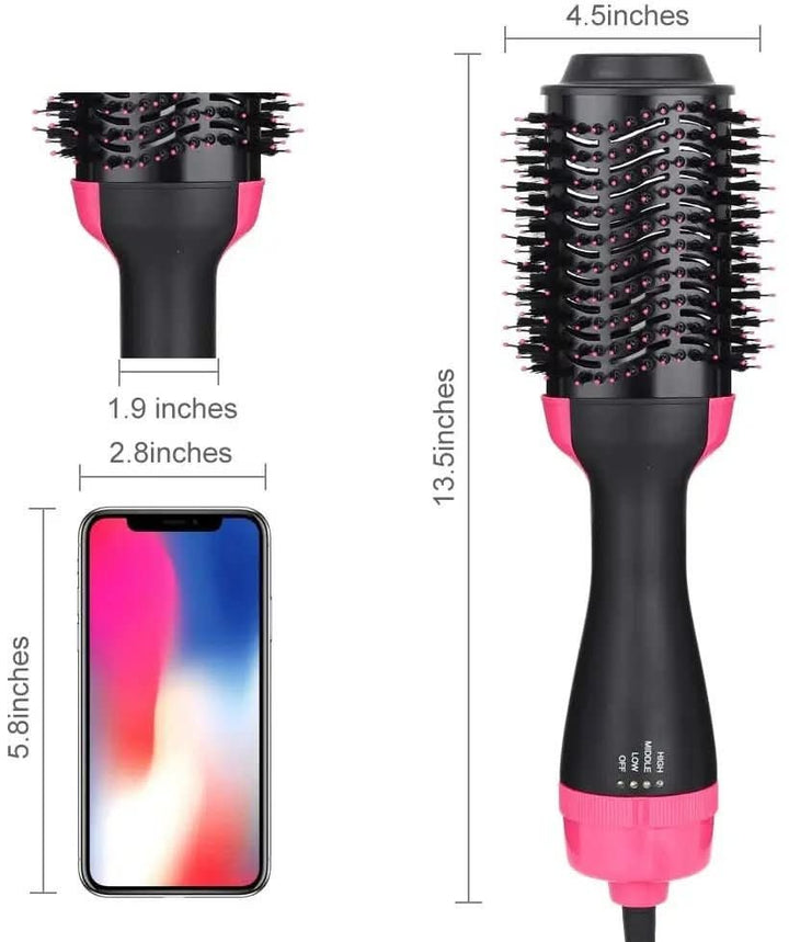 Hair Dryer Brush | Ionic Volumizer Styler | Vanity Routine | Black
