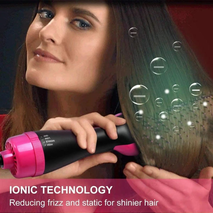 Hair Dryer Brush | Ionic Volumizer Styler | Vanity Routine | Black