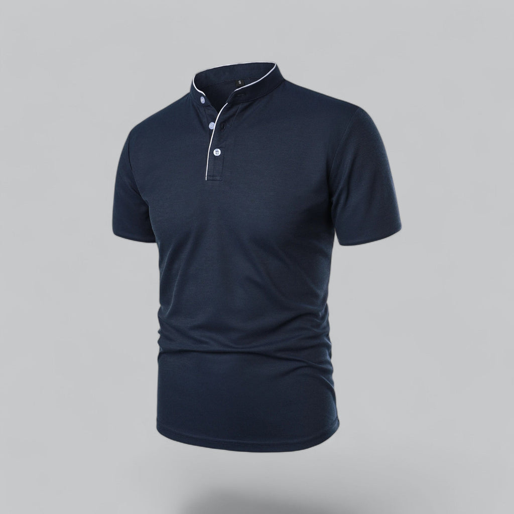 Men's Short Sleeve Henley Polo