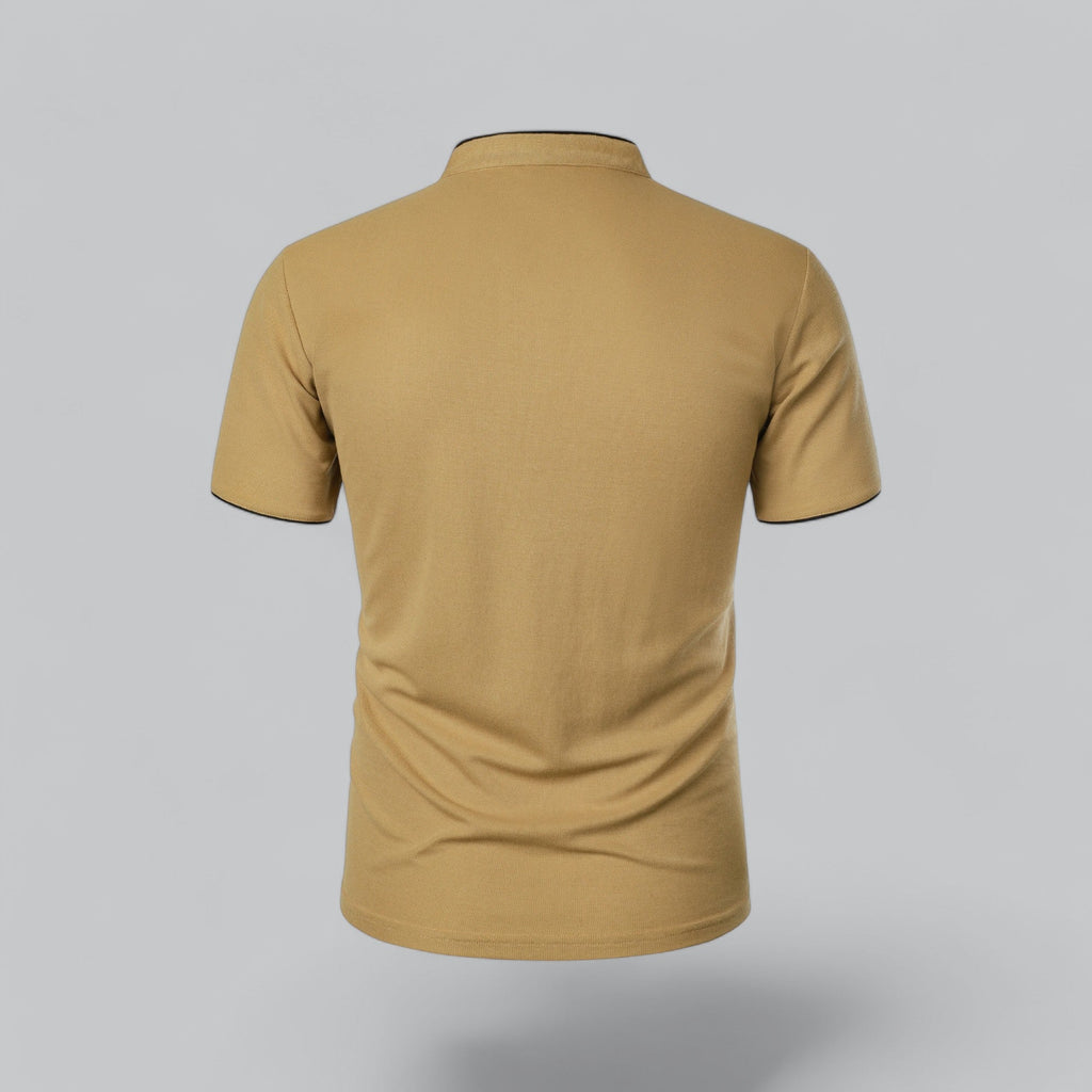 Men's Short Sleeve Henley Polo