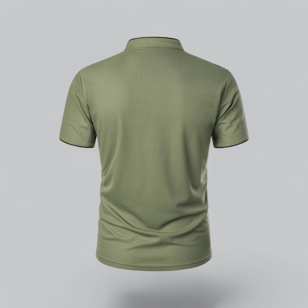 Men's Short Sleeve Henley Polo