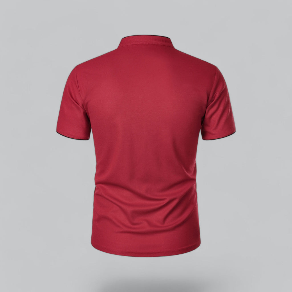 Men's Short Sleeve Henley Polo
