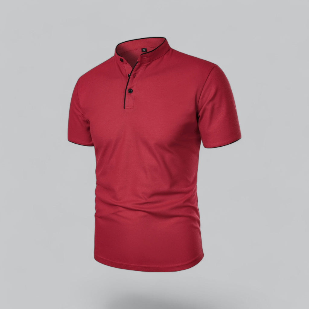 Men's Short Sleeve Henley Polo