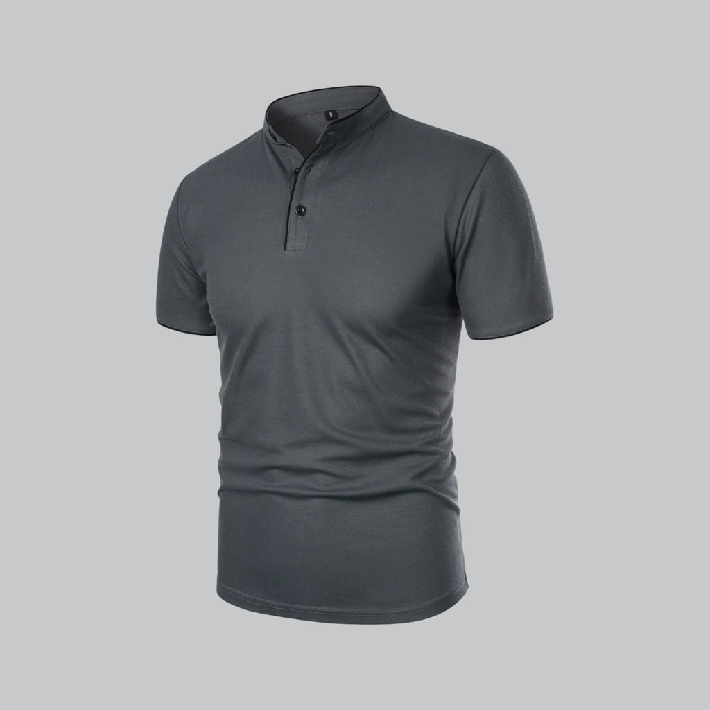 Men's Short Sleeve Henley Polo