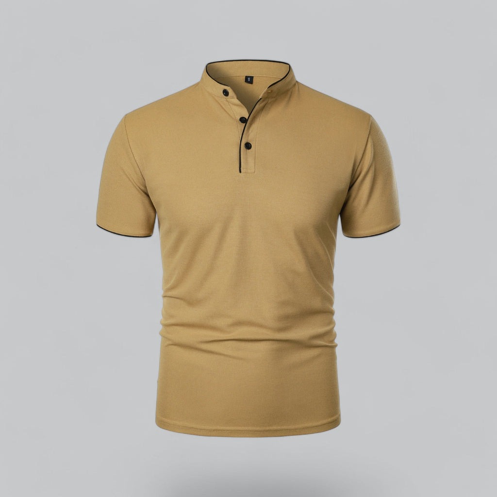 Men's Short Sleeve Henley Polo