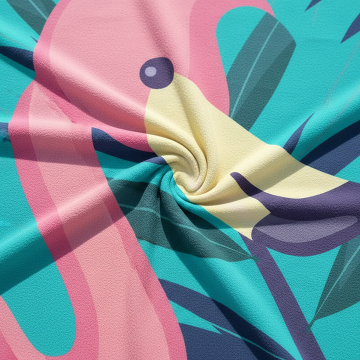 Microfibre Beach Towel - Flamingo Towel