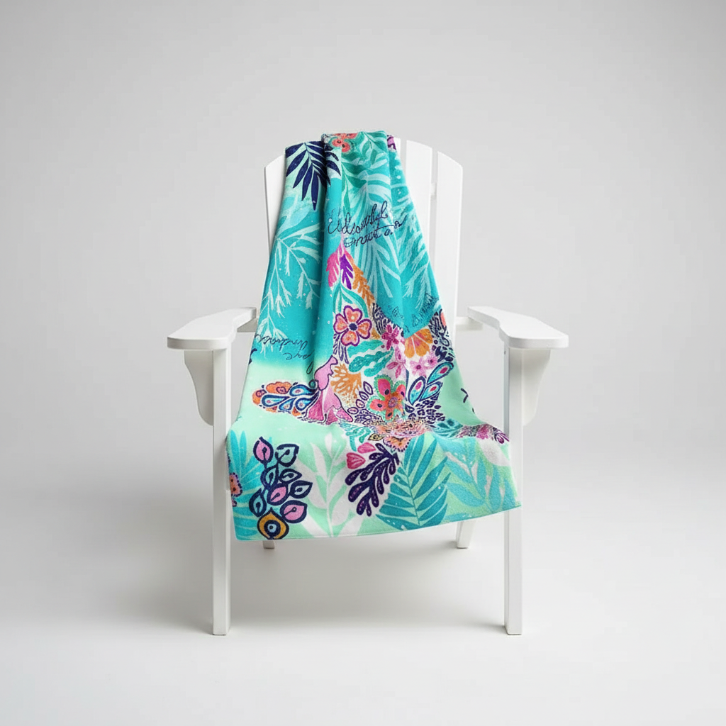 Microfibre Beach Towel - Flamingo Towel