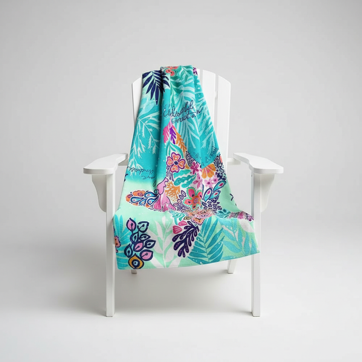 Microfibre Beach Towel - Flamingo Towel