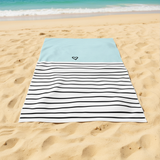 Striped Beach Towel | Soft Quick Dry | Beach & Lounge | Light Blue