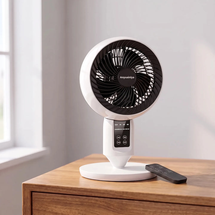 Quiet Pedestal Fan | Remote & Quiet Airflow | Bedroom & Office | White