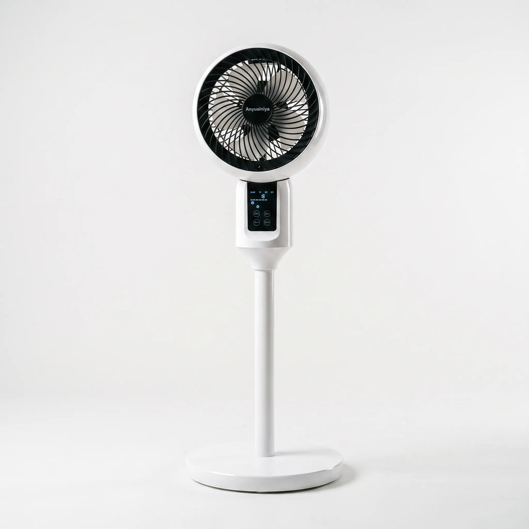 Quiet Pedestal Fan | Remote & Quiet Airflow | Bedroom & Office | White
