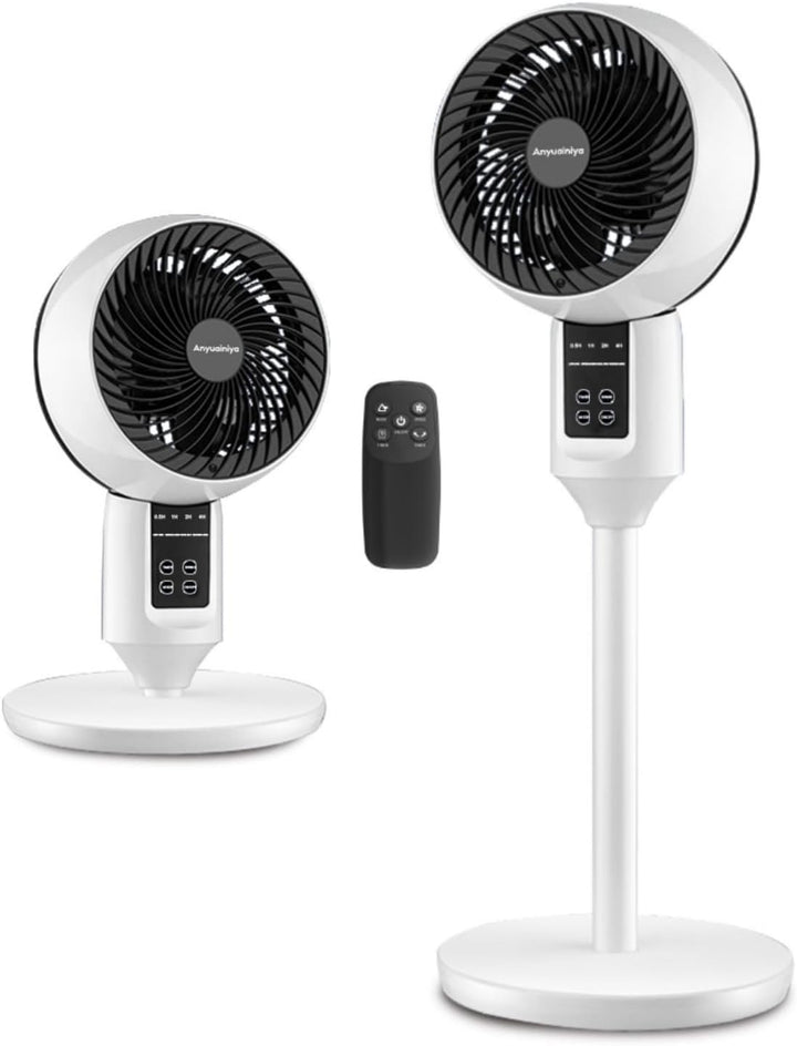 Quiet Pedestal Fan | Remote & Quiet Airflow | Bedroom & Office | White
