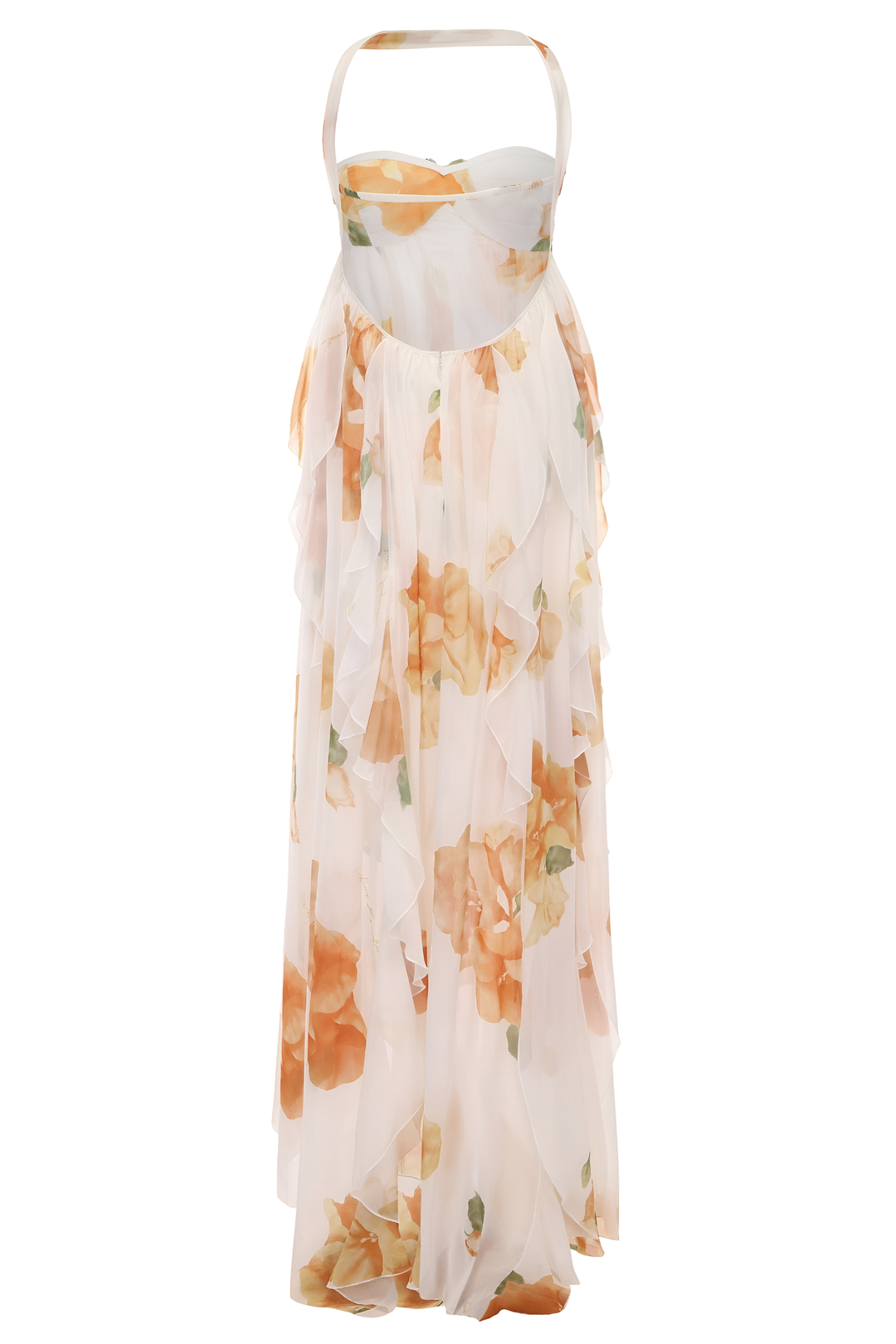 Covernorth Women’s Floral Silk Chiffon Maxi Dress