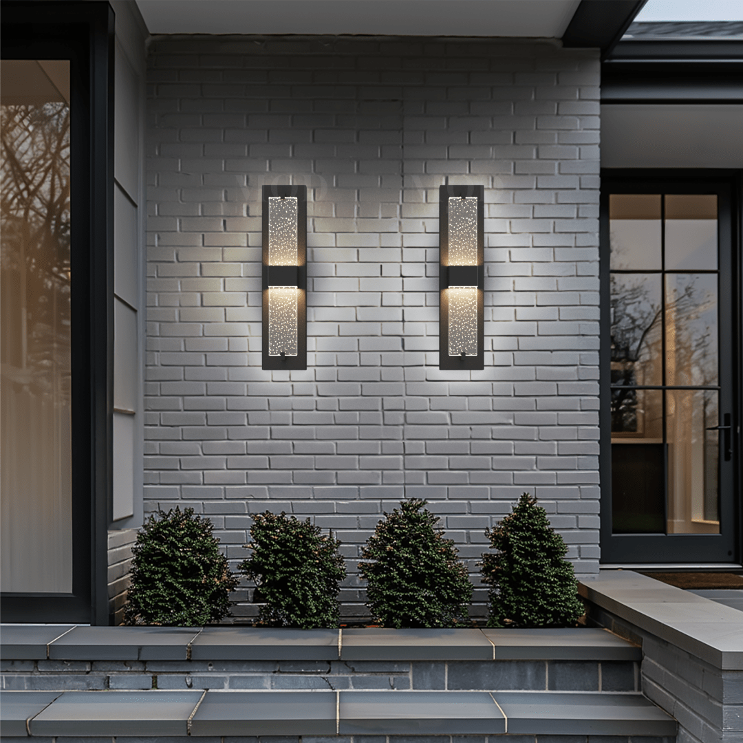 Modern Bubble Glass Outdoor Wall Sconce – Waterproof LED Porch Light