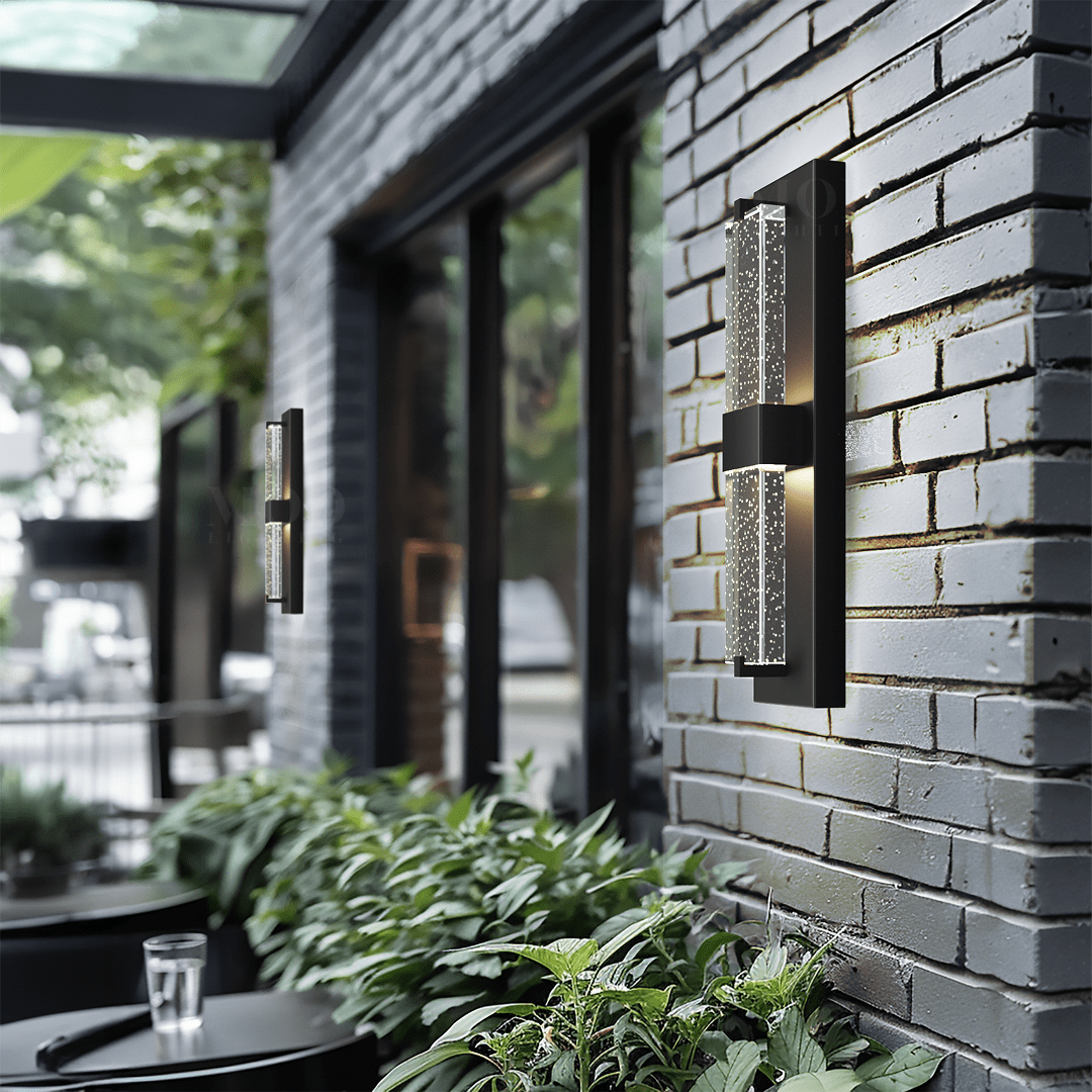Modern Bubble Glass Outdoor Wall Sconce – Waterproof LED Porch Light