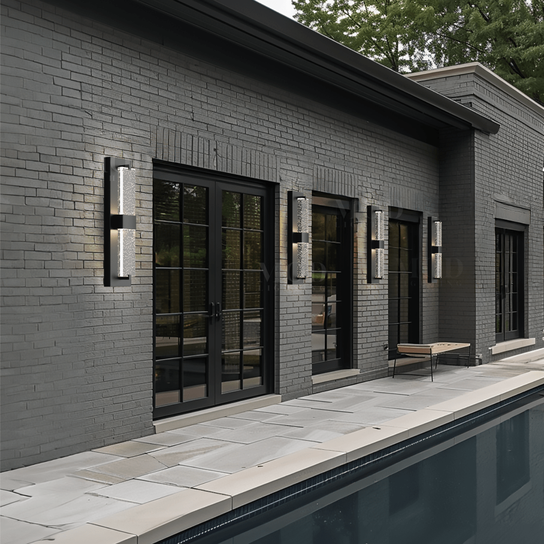 Modern Bubble Glass Outdoor Wall Sconce – Waterproof LED Porch Light