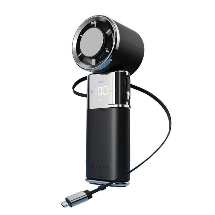 Portable Handheld Fan | Fast Charge, Digital Display | Desk, Travel