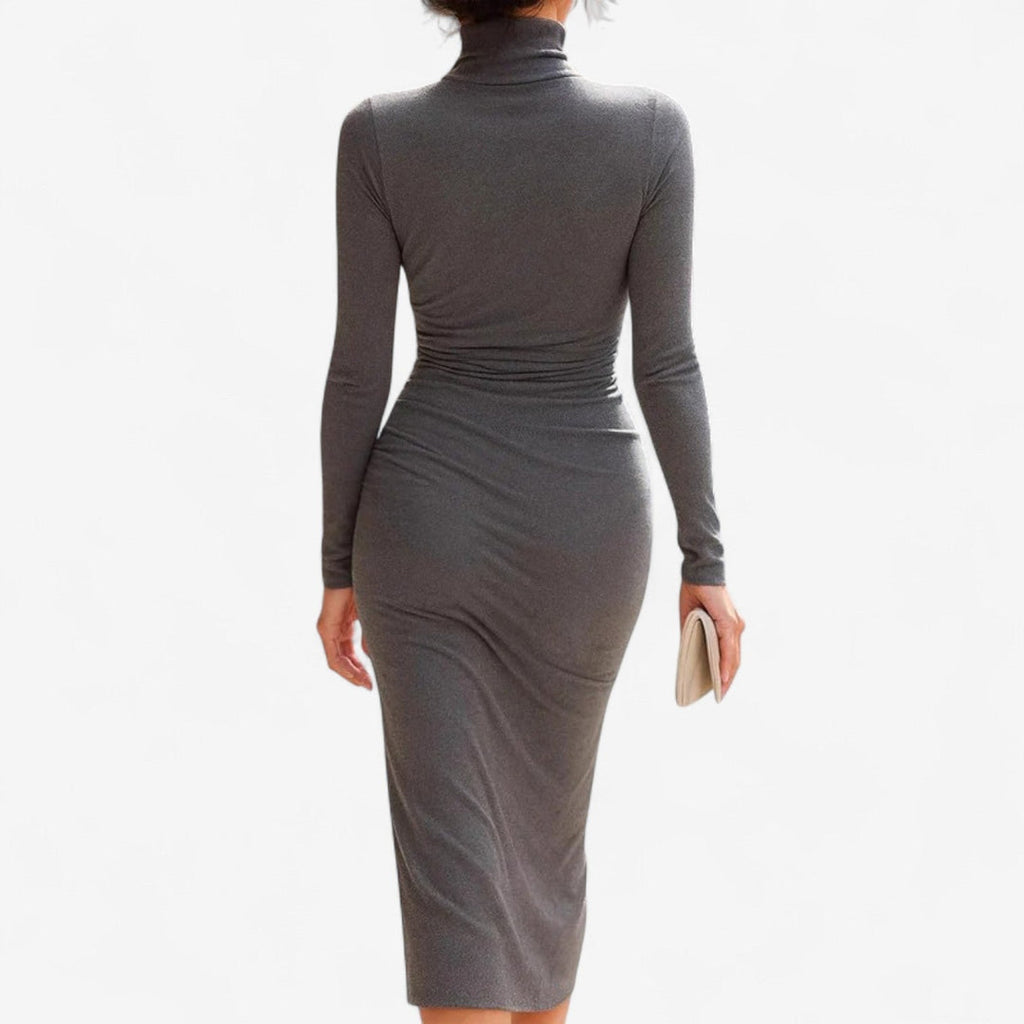 Covernorth Women's Ruched Long Sleeve Midi Dress
