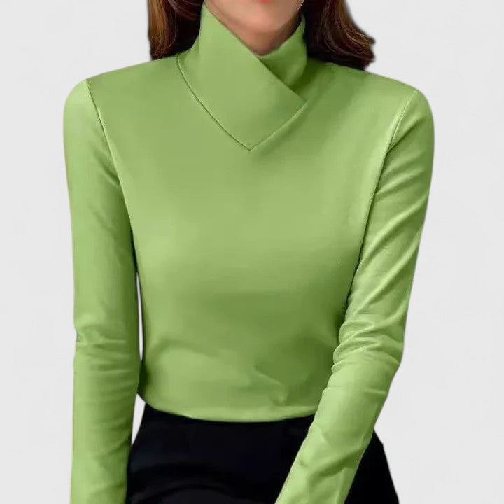 Women’s Asymmetric Turtleneck Top