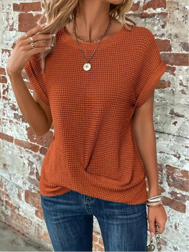 Women's Knit Short Sleeve Top T-Shirt