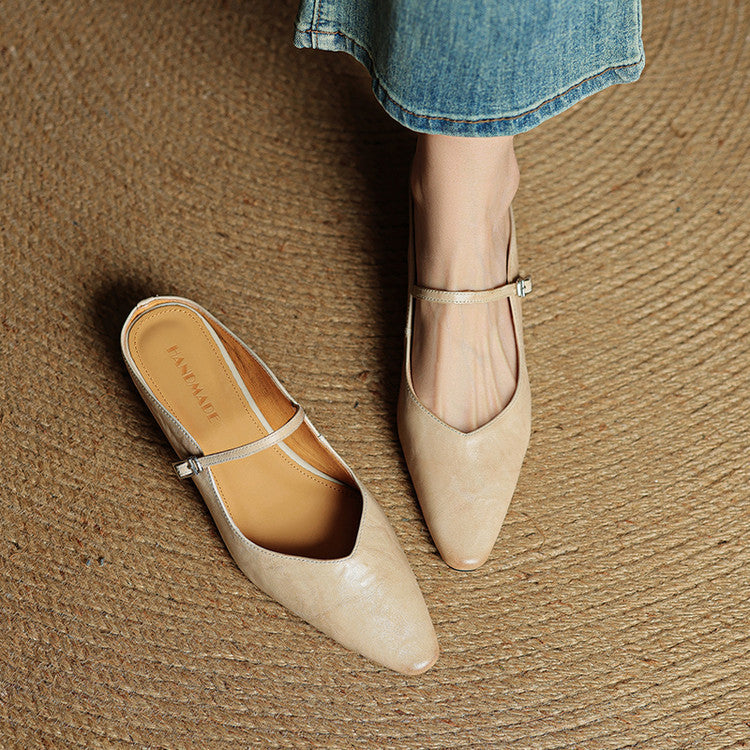 Women's Pointed-Toe Mary Jane Mules
