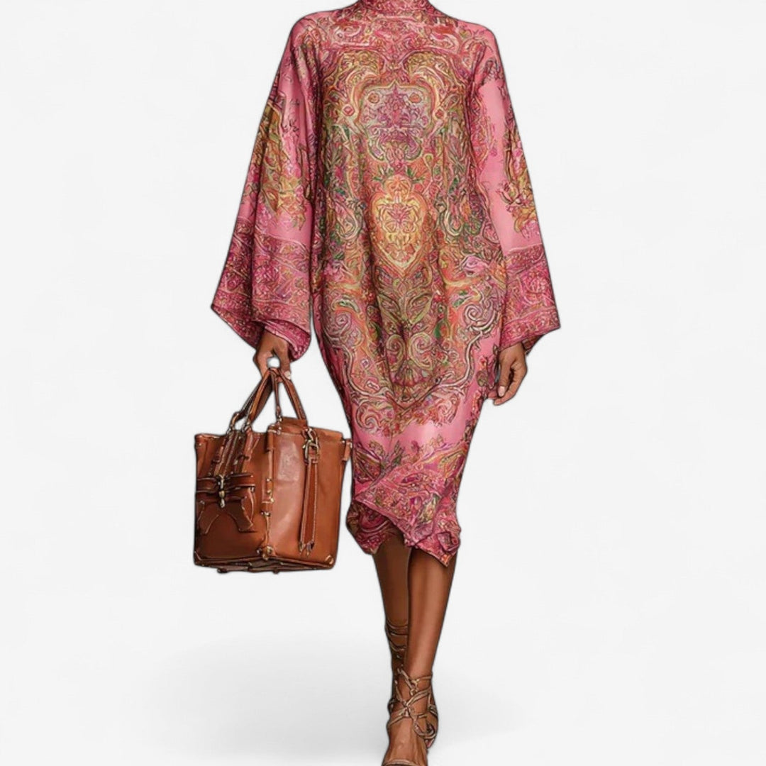 Covernorth Women’s Paisley High-Neck Midi Dress