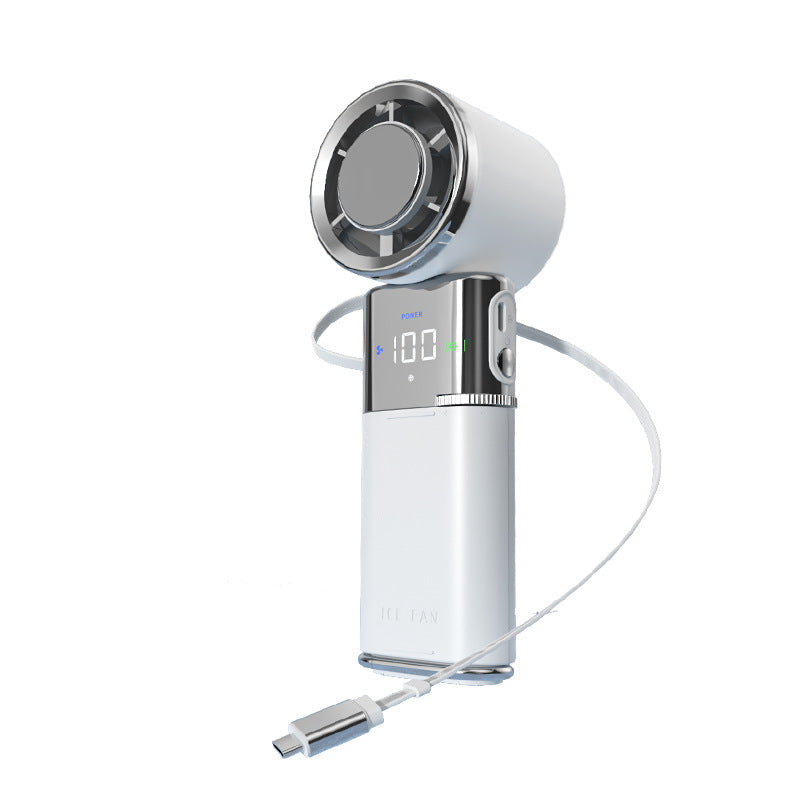 Portable Handheld Fan | Fast Charge, Digital Display | Desk, Travel