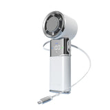 Portable Handheld Fan | Fast Charge, Digital Display | Desk, Travel