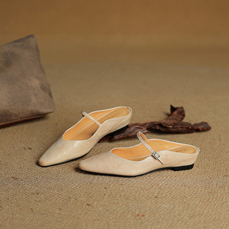 Women's Pointed-Toe Mary Jane Mules