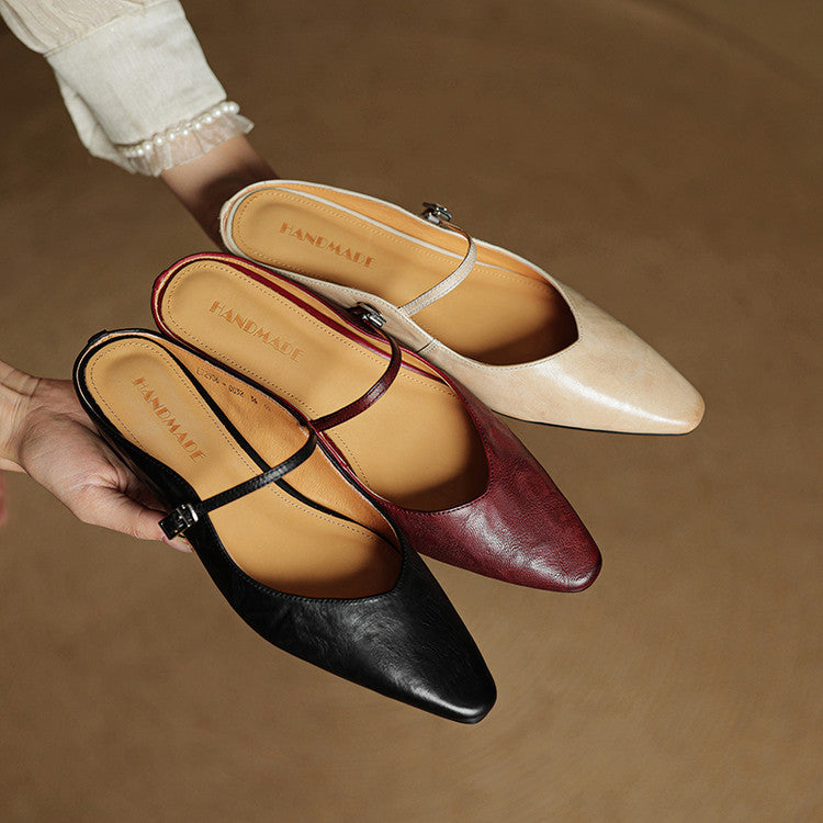 Women's Pointed-Toe Mary Jane Mules