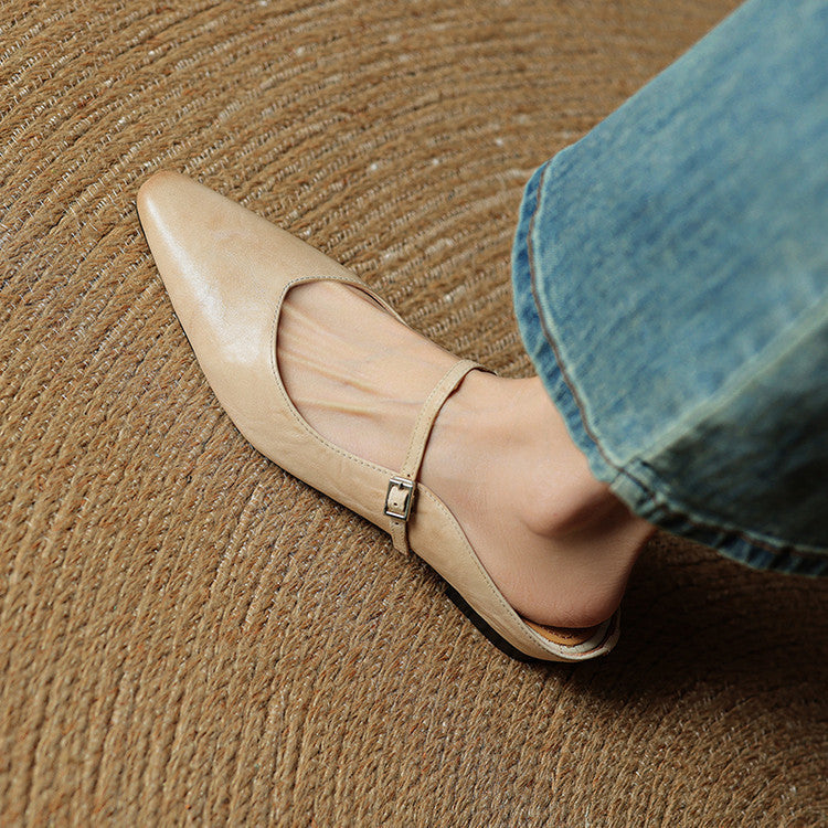 Women's Pointed-Toe Mary Jane Mules