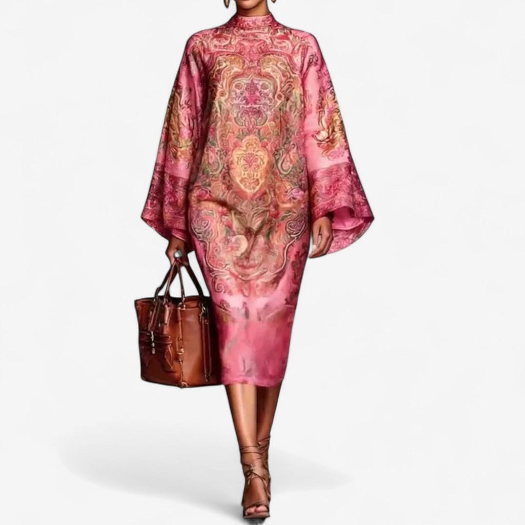 Covernorth Women’s Paisley High-Neck Midi Dress