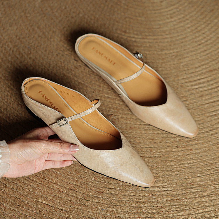 Women's Pointed-Toe Mary Jane Mules