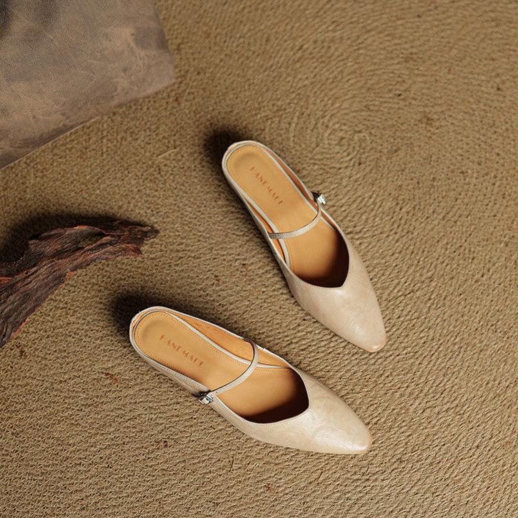 Women's Pointed-Toe Mary Jane Mules