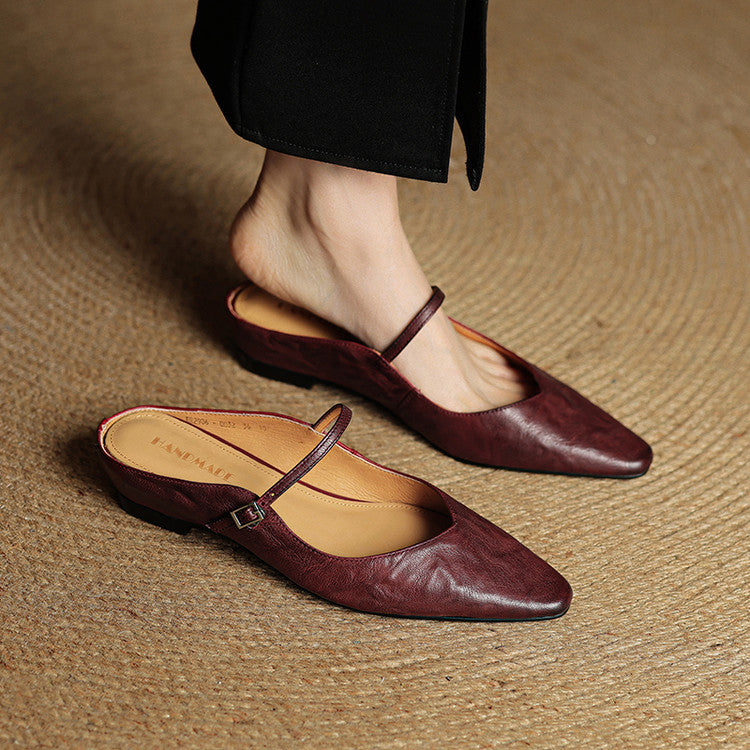 Women's Pointed-Toe Mary Jane Mules