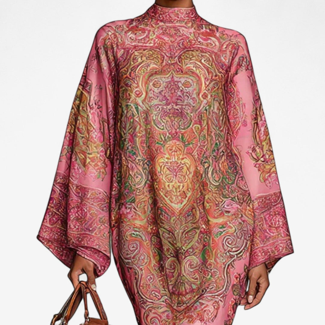 Covernorth Women’s Paisley High-Neck Midi Dress