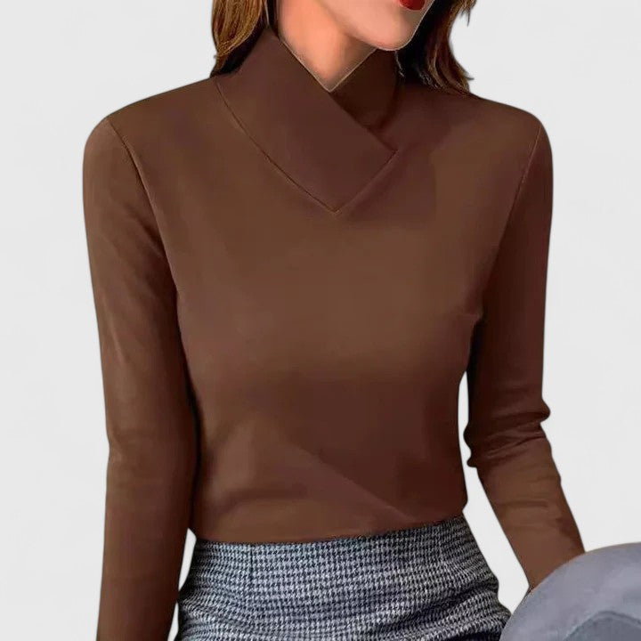 Women’s Asymmetric Turtleneck Top