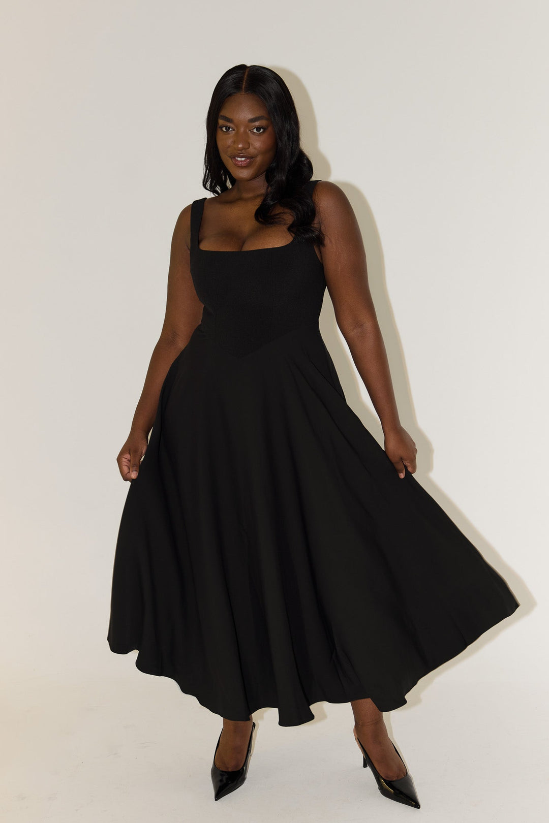 Covernorth Women’s Square-Neck Midi Dress