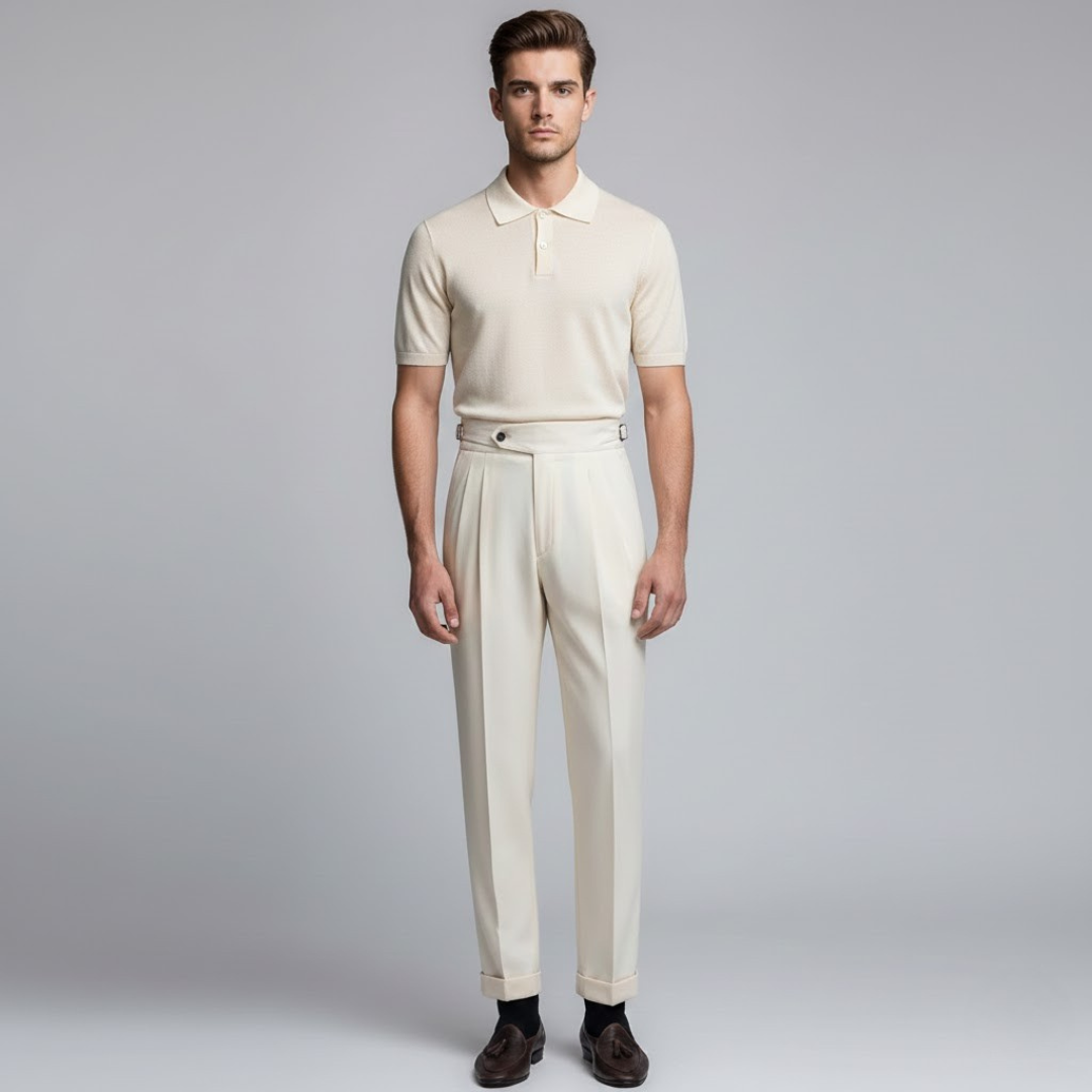 Covernorth Men’s Trousers with Double-Button & Side Adjusters