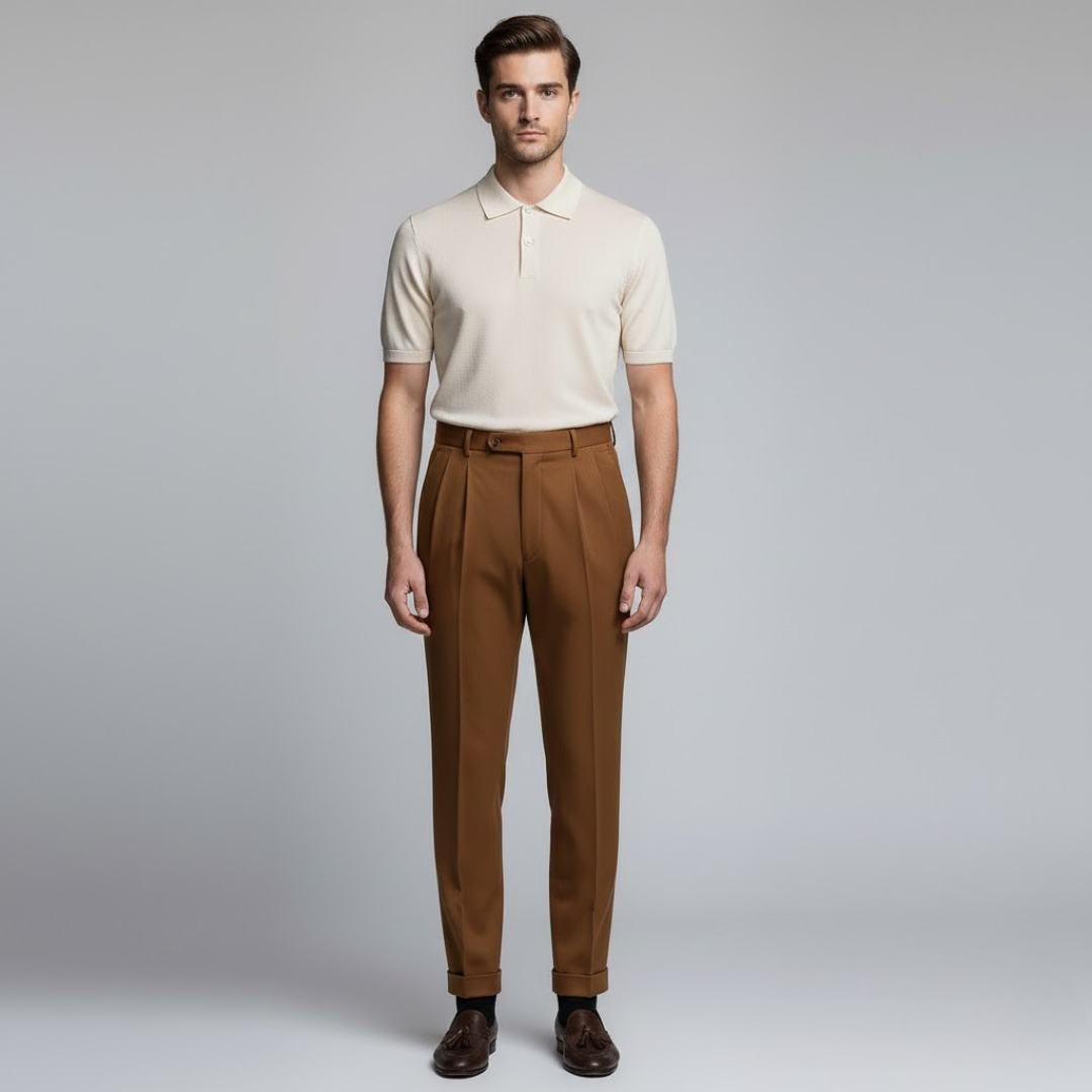 Covernorth Men’s Trousers with Double-Button & Side Adjusters