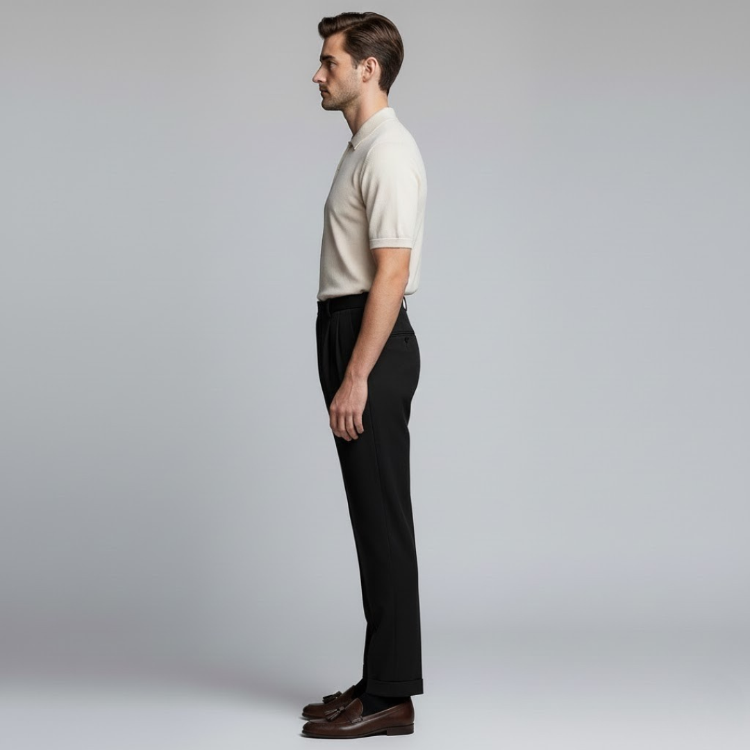 Covernorth Men’s Trousers with Double-Button & Side Adjusters