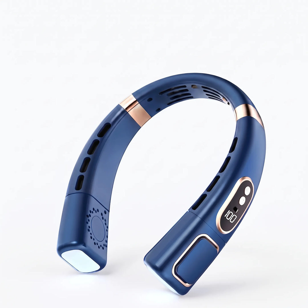 Portable Neck Fan | Quiet Bladeless Airflow | Travel & Gym