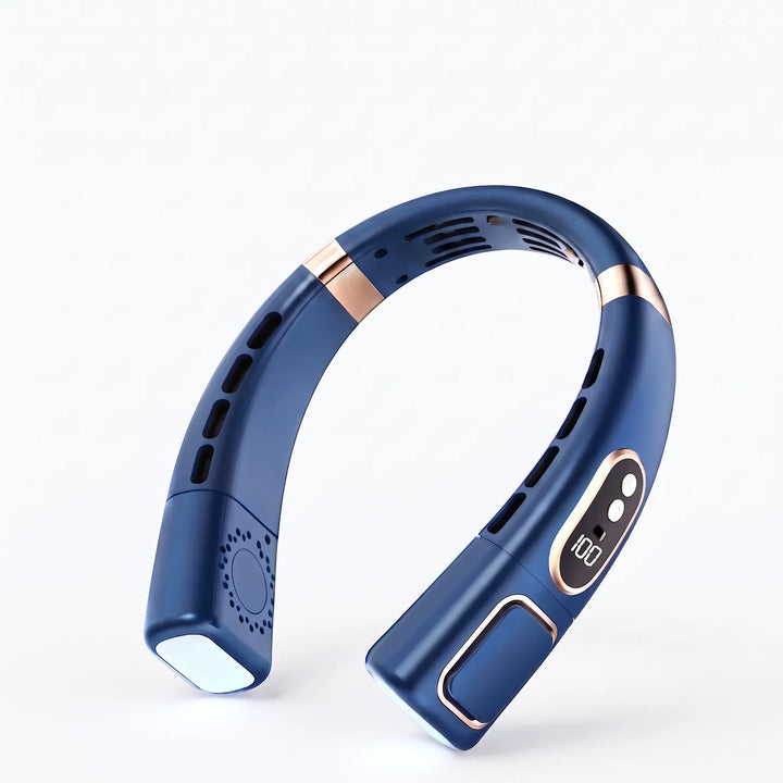 Portable Neck Fan | Quiet Bladeless Airflow | Travel & Gym